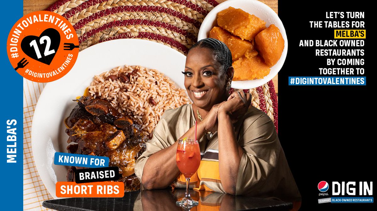melbasharlem's tweet photo. Thanks @pepsidigin for showing our Braised Short Ribs love. #DigInToValentines! 💘
Follow @pepsidigin to help turn the tables for Black-owned restaurants. https://t.co/F2uDvwMGPj
