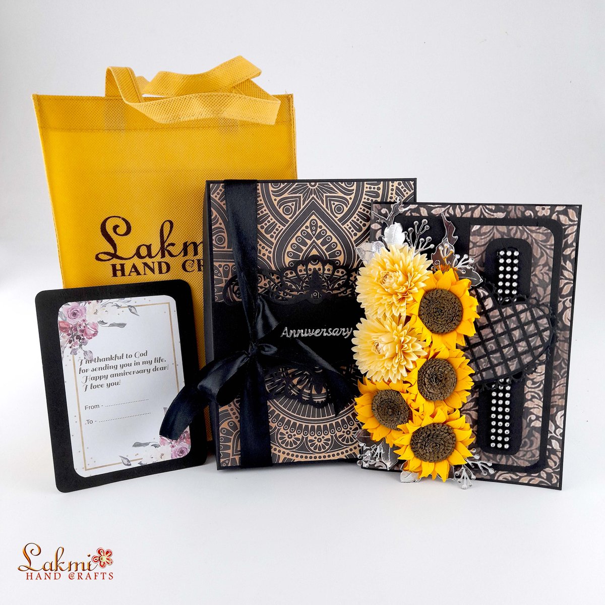 LakmiHandcrafts's tweet photo. This Fancy Luxury Handmade Greeting GIFT SET is done as anniversary gifts. You are able to gift this lovely handmade gift set For your husband/wife/boyfriend/girlfriend.

Specially, we can design this gift pack for as Birthday, Mother's Day, or others as you wish. https://t.co/XVTcy946Fi