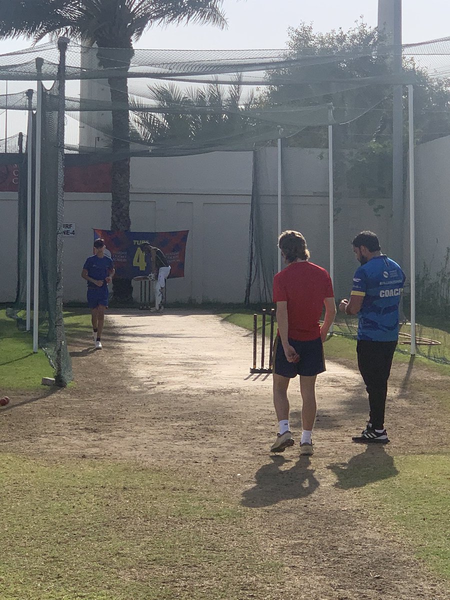 NiravSJ's tweet photo. Great to see 3 @BucksCricket boys working hard at there game @sharjahstadium . How lucky are they having a great experience. https://t.co/lXeGAqUOmI