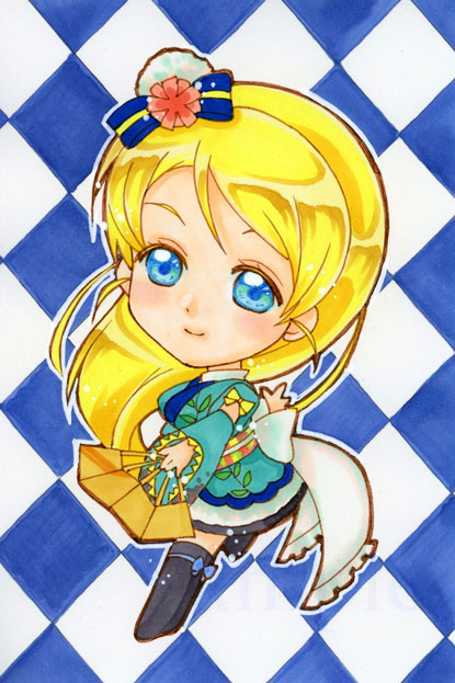 過去絵 ちびキャラ
絵里ちゃんと真姫ちゃん
#コピック 