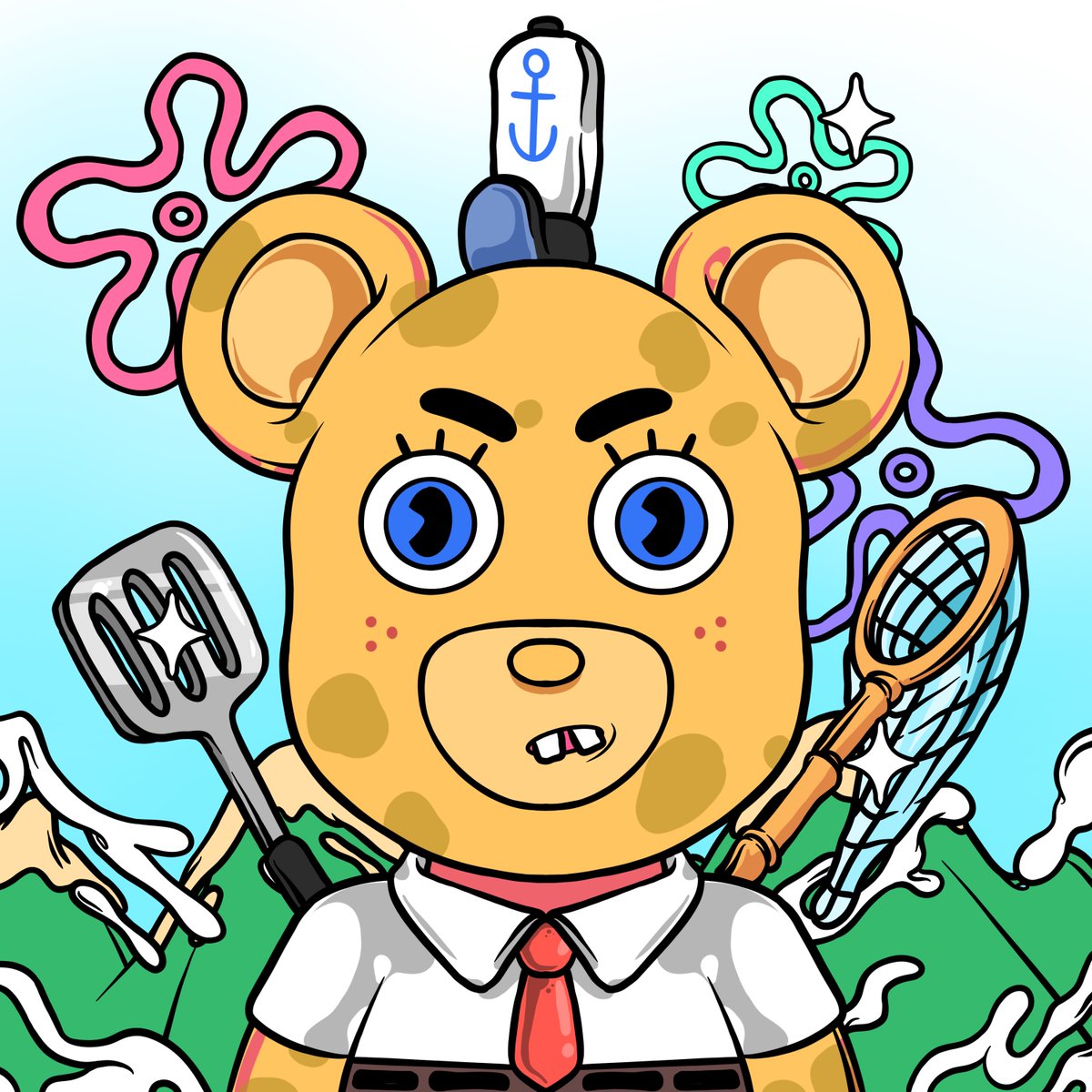 Giveaway 1 NFT TheBearverse <a href="/EnterNFT/">enter - NFT ecosystem ✨</a> 

🎯Follow me on twitter
🎯RT this post and x.com/adiwiboow/stat…

🎁Reward : The Bearverse - The Spongebears
winner on 15th February,2022