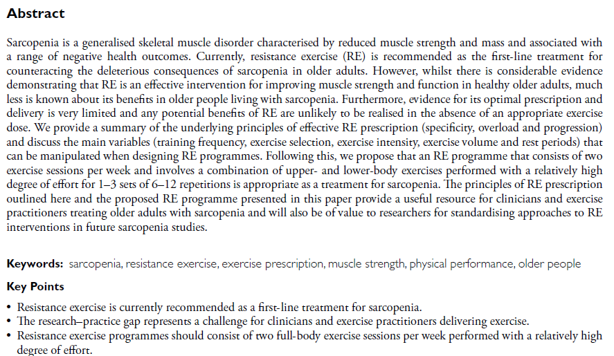 🚨 Our new paper "Resistance exercise as a treatment for sarcopenia: prescription and delivery" is now available in <a href="/Age_and_Ageing/">Age_and_Ageing</a>.. 🏋️‍♂️🏋️‍♀️

*FREE* full text available here 👉
academic.oup.com/ageing/article…

<a href="/NewcastleAGE/">AGE Research Group</a> <a href="/NIHRNewcBRC/">NIHR Newcastle BRC</a> <a href="/GeriSoc/">British Geriatrics Society</a>
