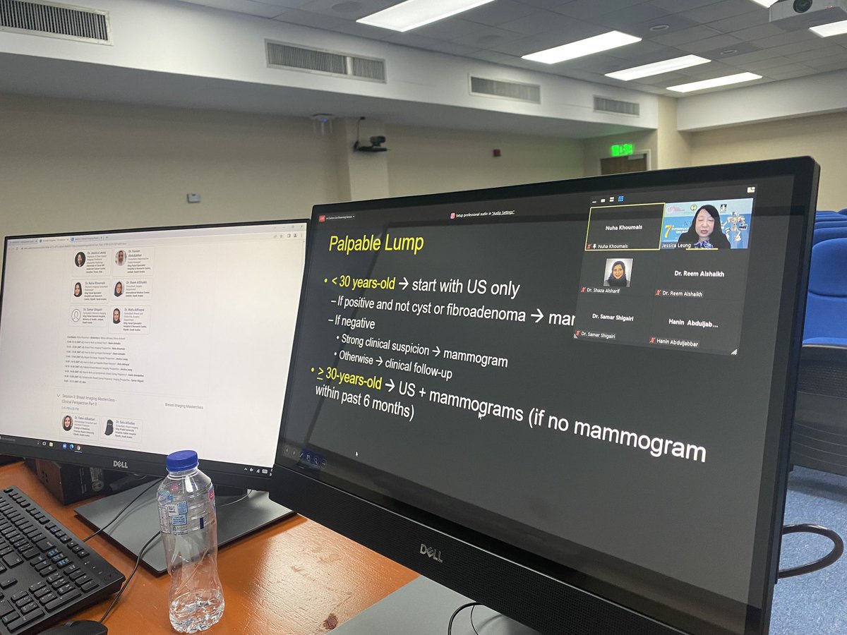 Breast_Master's tweet photo. Excellent talk by @DrJessicaLeung on the imaging perspective of palpable breast mass @radmed_ICRM @Breast_Master #appropriateness criteria https://t.co/hFbntD0hne