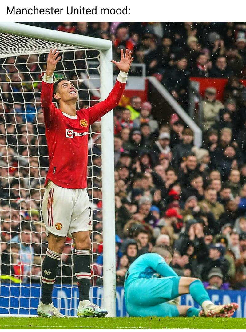 GorillaGamesRw's tweet photo. Bless us Lord of the Goals
#cr7 #ManUtd #PremierLeague
#GGMeme
#GGForEntertainment https://t.co/vFnGLvp81O