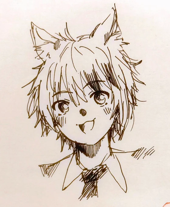  さらっと一発書きで描けるように練習したりしてます。 