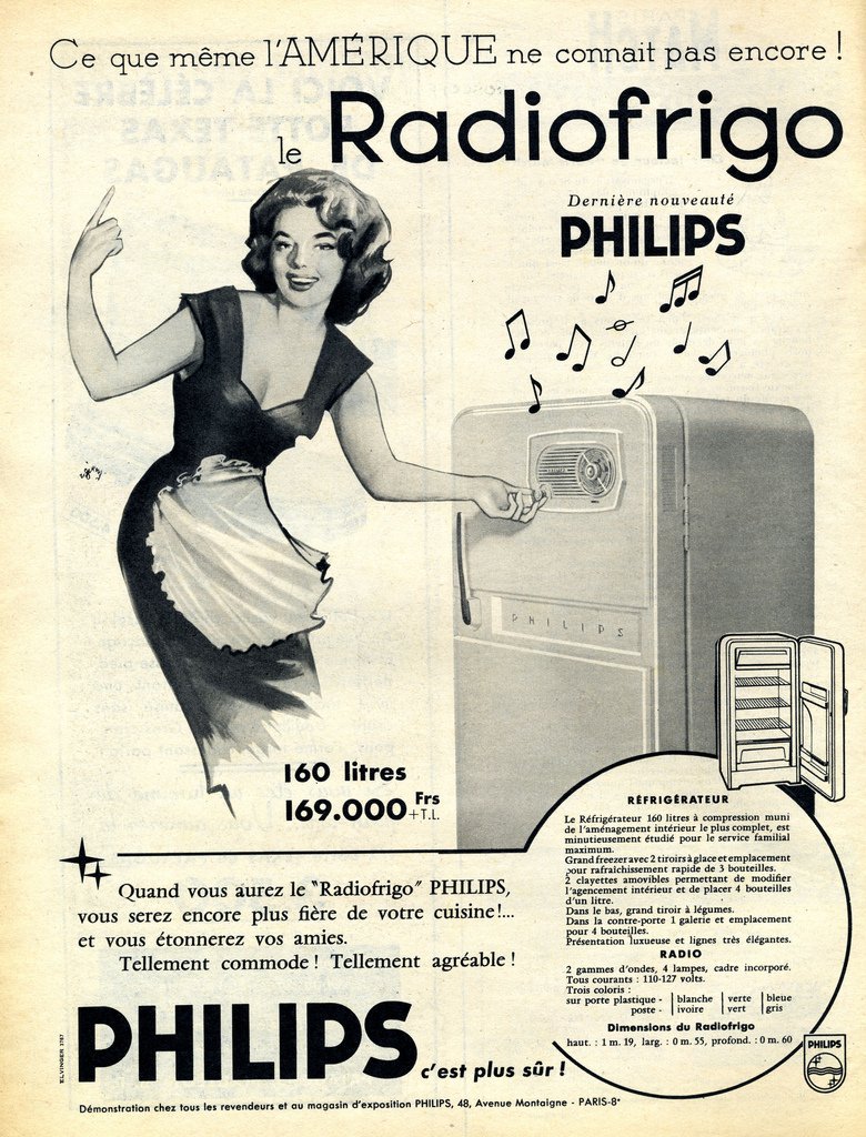 The 1957 Philips Radio Fridge. How did this not catch on?
