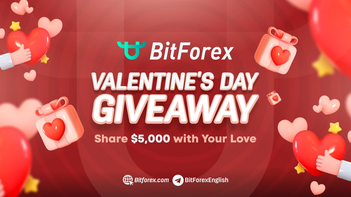 ❤️‍🔥Valentine's day is coming and #BitForex decided to give some lovers a gift.
👉Take the opportunity to win prizes and also gift someone very special to you.
Check the rules and don't miss out.

🥰Join now: gleam.io/rrxoS/bitforex…

#ValentinesDay2022 #Giveaway #Airdrop