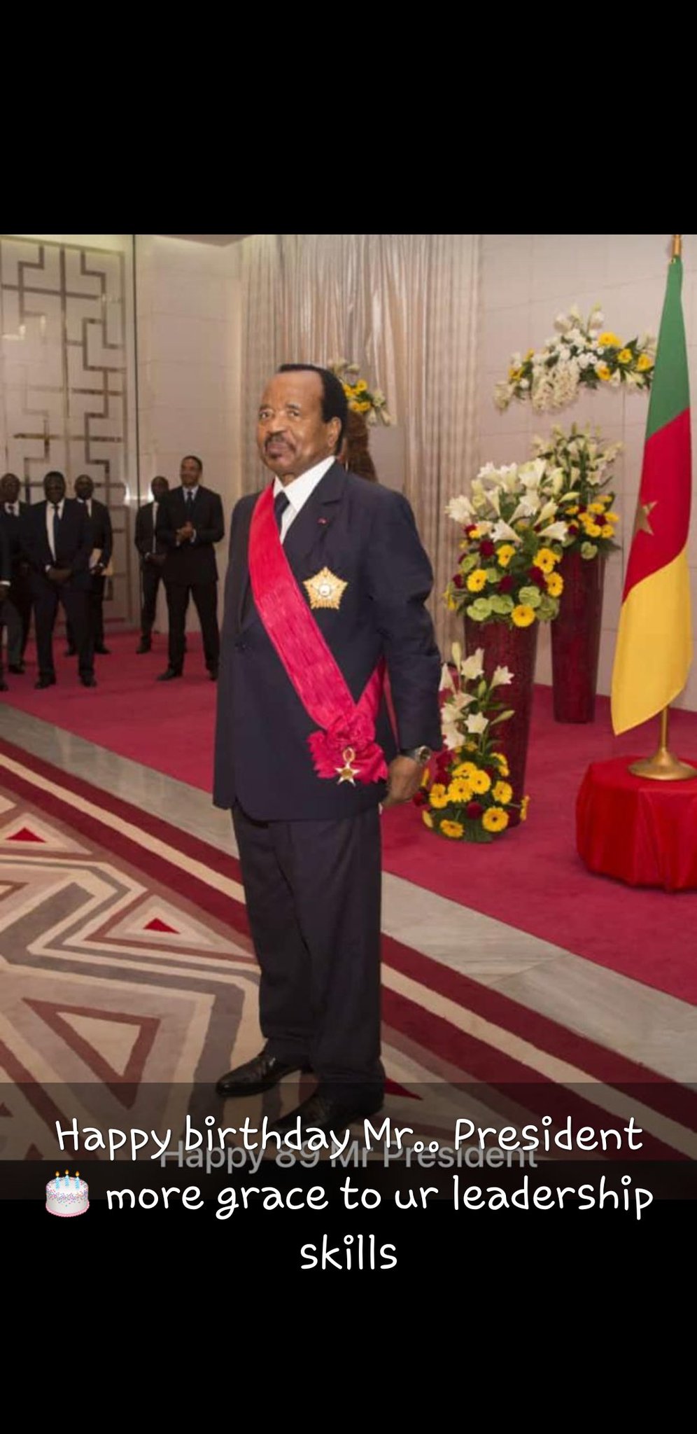 Happy 89th birthday Mr president. Wishing you many other achievements @ Paul Biya 