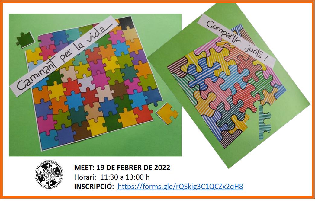 L’Equip de pastoral de joves de les Dominiques de l’Anunciata t’ofereix una nova trobada via meet. Comparteix amb altres joves la recerca del sentit de la vida. 2013anunciatacatalunya.blogspot.com
