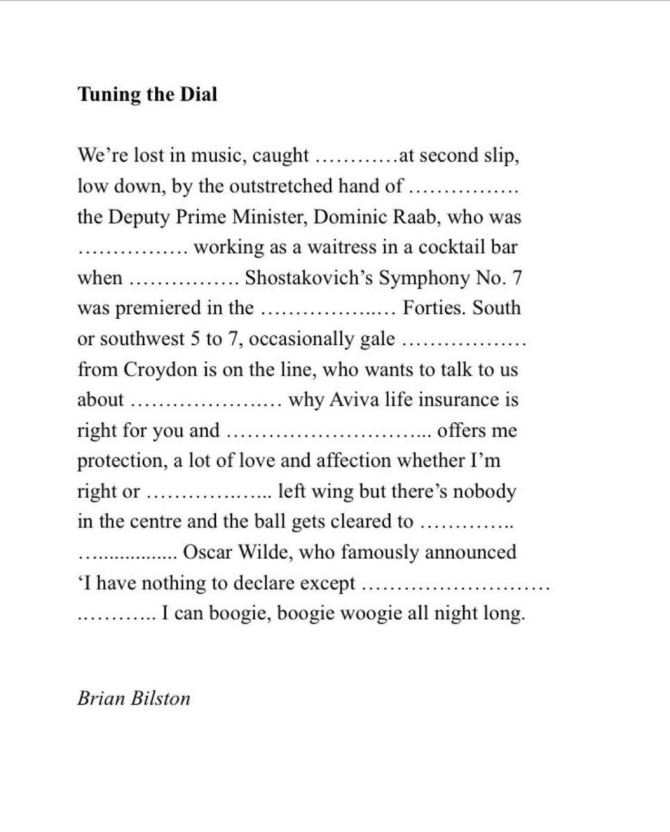 Today is World Radio Day. Here's a poem to celebrate it by @brian_bilston. Rather good, don't you think?