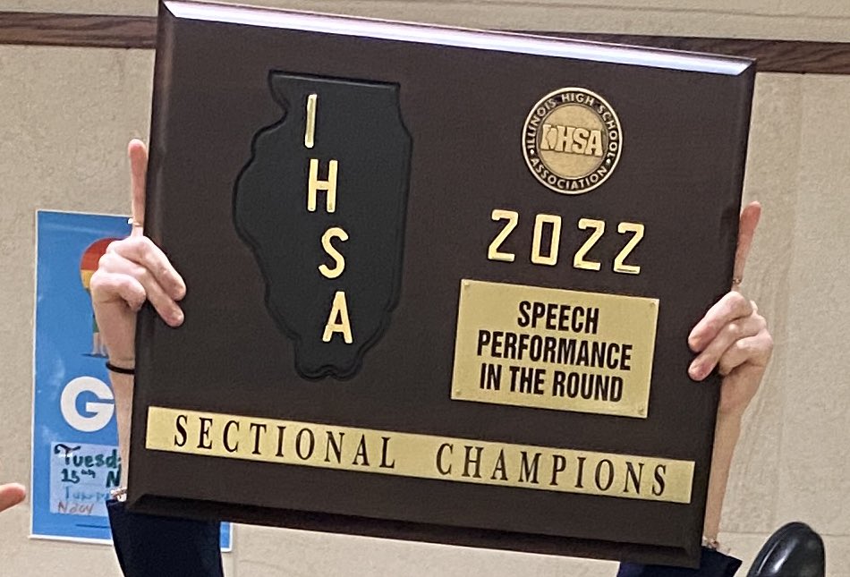 CG Speech is going to STATE! First place in PIR and a total of 6 events competing in Peoria next weekend! Congrats to some amazing kids! #webeCG #webecgspeech