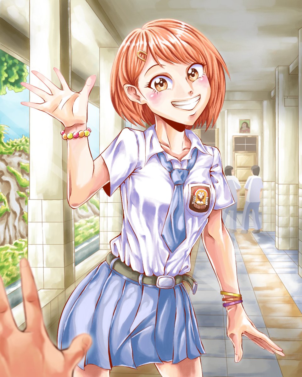 PeepeeCute's tweet image. See you tomorrow ~ 👋

#illustration #schooluniform #digitalart #artwork #anime