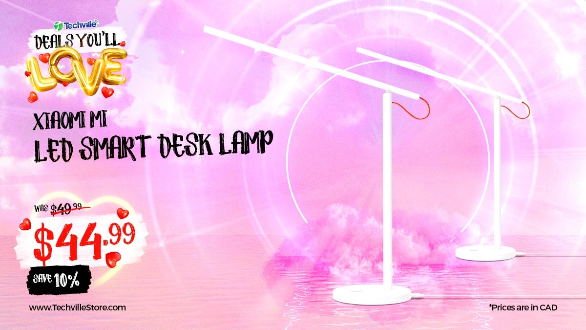 TechvilleCanada's tweet photo. Valentines Day Sale, Up to 50% off!

Bring some new light into your life with the Xiaomi Mi LED Smart Desk Lamp! Perfect for at home or in the office! Save 10% and order now!

https://t.co/yusa5g3Ysb https://t.co/OTW0AzMd4f