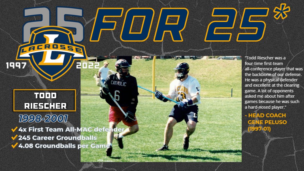 lycoathletics (@lycoathletics) on Twitter photo We asked former and current <a href="/lycominglax/">Lycoming Lacrosse</a> coaches to pick out players to spotlight from their time on campus to celebrate the program's 25th anniversary - today Gene Peluso shines the light on Todd Riescher. #d3lax #MAClax We asked former and current <a href="/lycominglax/">Lycoming Lacrosse</a> coaches to pick out players to spotlight from their time on campus to celebrate the program's 25th anniversary - today Gene Peluso shines the light on Todd Riescher. #d3lax #MAClax