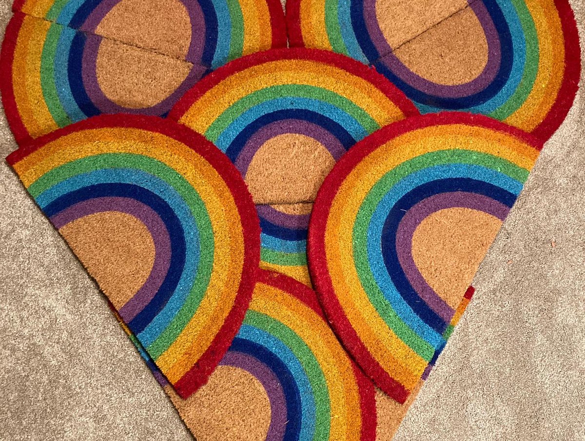 NorthdownRugs's tweet photo. @MargatePride doormats on Sale!! £22, eco friendly coir matting 40x 70cm &amp; All Proceeds go to #margatepride 🏳️‍⚧️🏳️‍🌈 #margate #loveislove #allloveisequal #rainbow #rainbowdoormat #supportlocal #northdownrugs https://t.co/9y1j1wOKY4