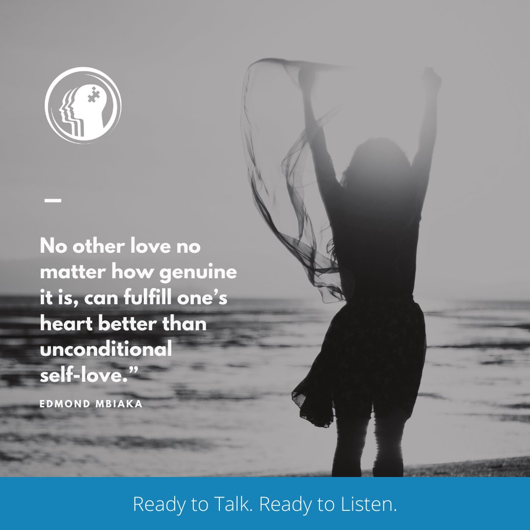che_health's tweet photo. "No other love no matter how genuine it is, can fulfill one's heart better than unconditional self-love." - Edmond Mbiaka
#selflove #unconditionalselflove #readytotalk #readytolisten #CHEBHS #mentalhealth #mentalhealthawareness #telehealth #teletherapy https://t.co/baanMNmmxU