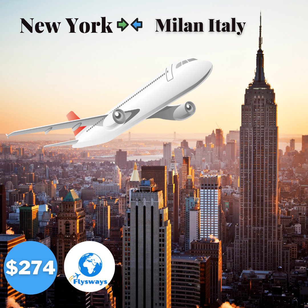 flysways's tweet image. National Flight Deals
Round trip from 274.00$
🌎 flysways.com
.
.
.
.
#Newyork #Italy #flights #cheapflights #holidays #travel #vacations