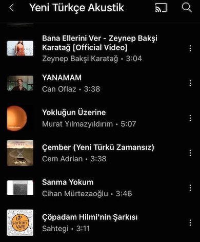 Bi' Şarkım Var! Sahtegi'nin şarkısı ile Youtube Music Yeni Türkçe Akustik Listesi'nde! Teşekkür ederiz. #YouTubeMusic