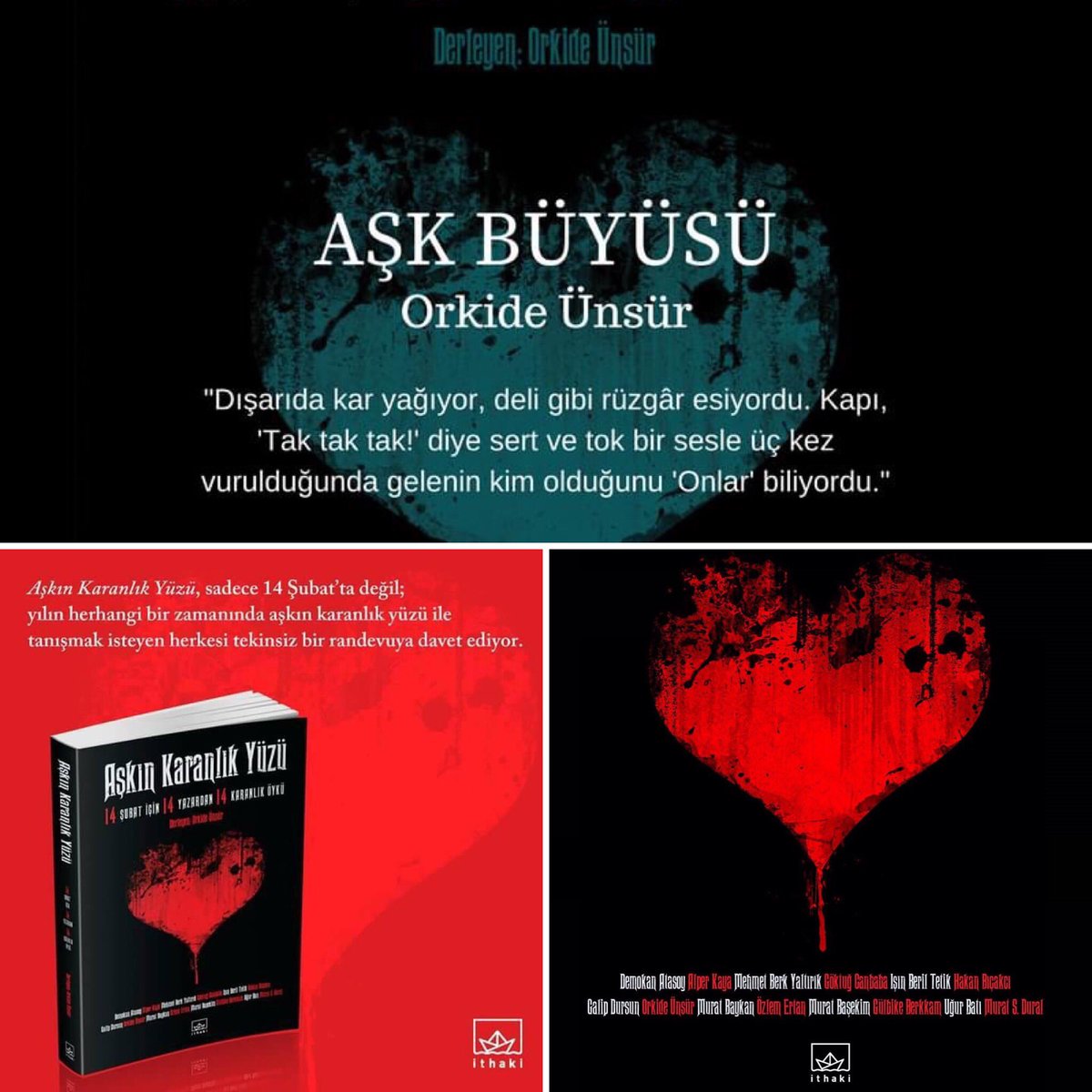 Proje Yönetmenliği’ni yaptığım ve #aşkbüyüsü adlı öykümle yer aldığım #aşkınkaranlıkyüzü ,  okuyucusunu tekinsiz sularda aşka yelken açmaya davet ediyor 📕💔☠️ #sevgililergünü #ValentinesDay2022 #orkideünsür #seasonalgothic  #karanlıköyküler #aşk #love #karanlıkantolojiserisi