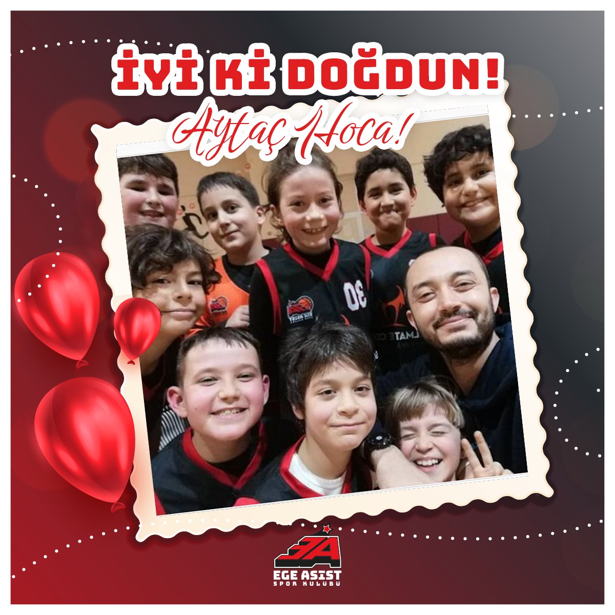 EgeAsist's tweet photo. Bugün Ege Asist ailesinin antrenörlerinden Aytaç Kar'ın doğum günü! Birlikte nice senelere Aytaç Hoca!

#EgeAsist #gelecegeasist #basketbol #doğumgünü https://t.co/KJe0X1qAOE