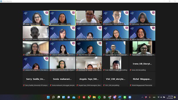 MindfulTeens's tweet photo. A pleasure to be a storytelling judge and coach at the Asian English Olympics’s storytelling competition this year. Organised by Bina Nusantara University, Jakarta it has participants across Asia.  #storycoaching #storyjudge #storytellingcompetition #aeo2022 #binusuniversity https://t.co/e4le47fYtd