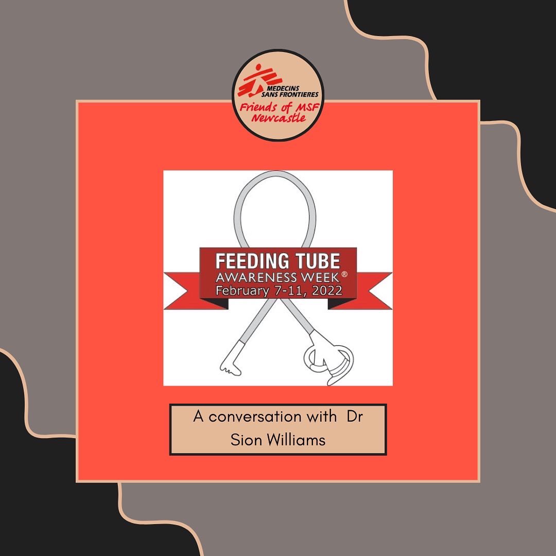 fomsf_newcastle's tweet photo. Last week was feeding tube awareness week. Our welfare officer Esme had a conversation with MSF Dr Sion Williams about his experiences. (1/2) https://t.co/xIM81ulNYp
