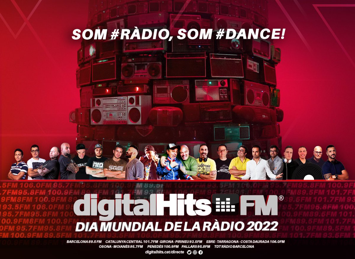digitalhitsfm's tweet photo. 🔊 Tot l’equip de @digitalhitsfm us desitgem un feliç dia de la ràdio! 📻❤️ 

⚡️Som #Radio, som #Dance ⚡️

#diadelaradio #diamundialdelaradio https://t.co/Vcir2MMwQf