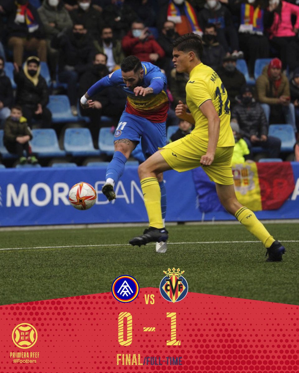 CanteraGrogueta's tweet photo. #CanteraGrogueta | 0-1 ⏱ 90'+6 | ¡FINAAAAAAAL ✅!¡Qué partidazo del filial en Andorraaaa 👏!

⚽ Un gol de N. Jackson le da al #VillarrealB los tres puntos y el liderato 🙌!

¡Qué grandes sois, chavales 💛! https://t.co/3ofdSbHwPb