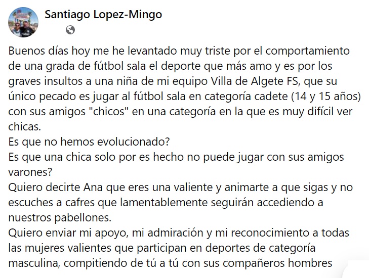 Gente que sobra en el fútbol sala, en el deporte... y en  cualquier disciplina de la vida. 😡
¡Ánimo, Ana! 💪😊