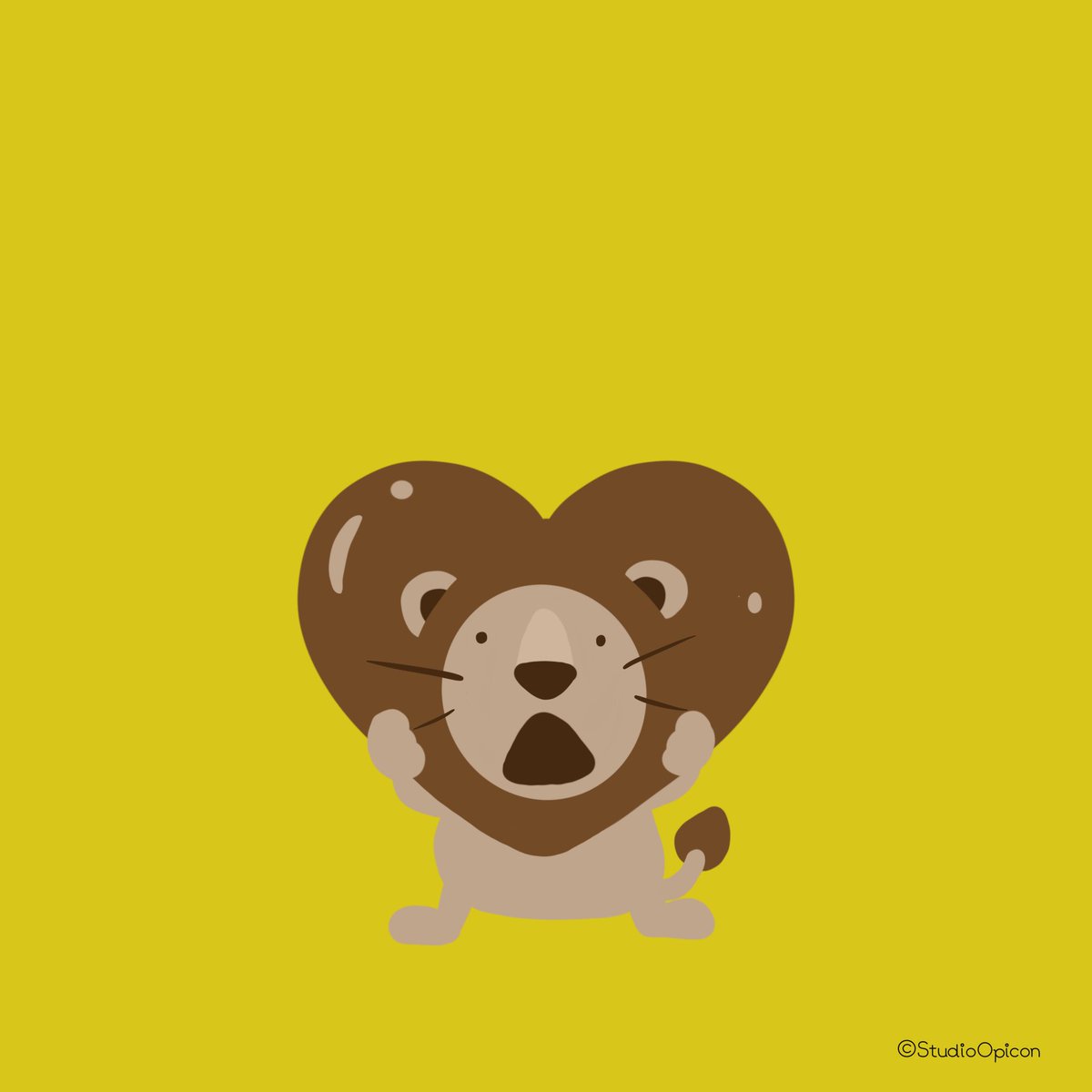 StudioOpicon's tweet photo. 「愛を吼えろ！」

#イラスト #絵 #キャラクター #バレンタインデー #ライオン #チョコレート #iloveyou #動物イラスト #和み系キャラ #ゆるいイラスト #illustration #art #character #chocolate #lion #heart #animalillustration #cuteillustration #kawaiiart #nagomiart #yuruiart #StudioOpicon https://t.co/m41VW7APFp