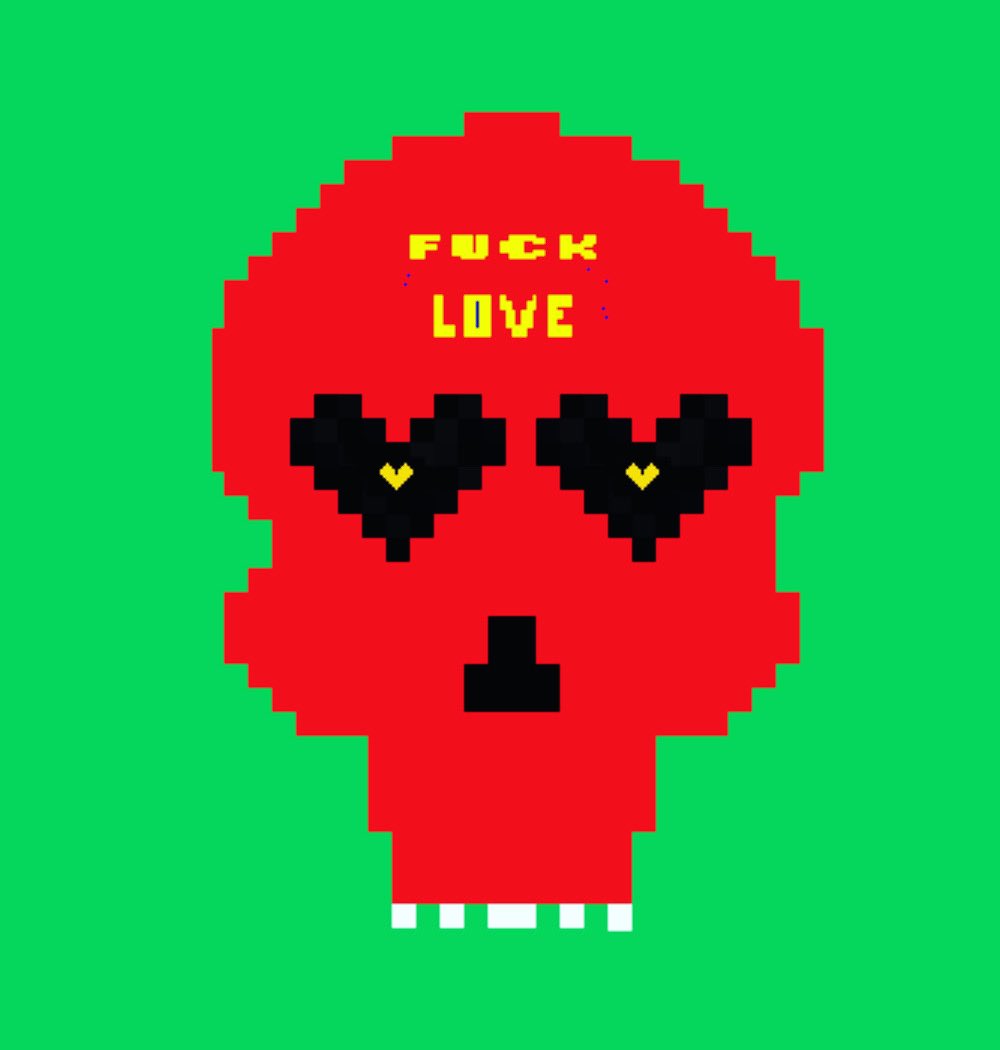 KidRock888's tweet photo. Fuck Love Skull . NFT . Happy Valentine’s Day ❤️ #love#nft#14#February#valentinesday#valentines https://t.co/S0pUnPZpXV