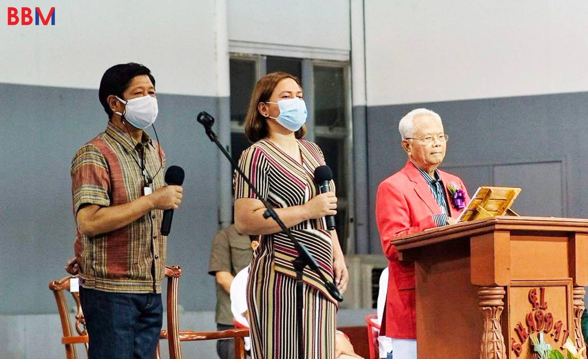 bongbongmarcos's tweet photo. Isang karangalan ang matanggap ang pag-endorso ni Brother Mike Velarde at ng El Shaddai. Maraming salamat sa tiwala at suporta niyo sa aming mensahe ng pagkakaisa ni Mayor Inday Sara. https://t.co/eUh58Z4F2V