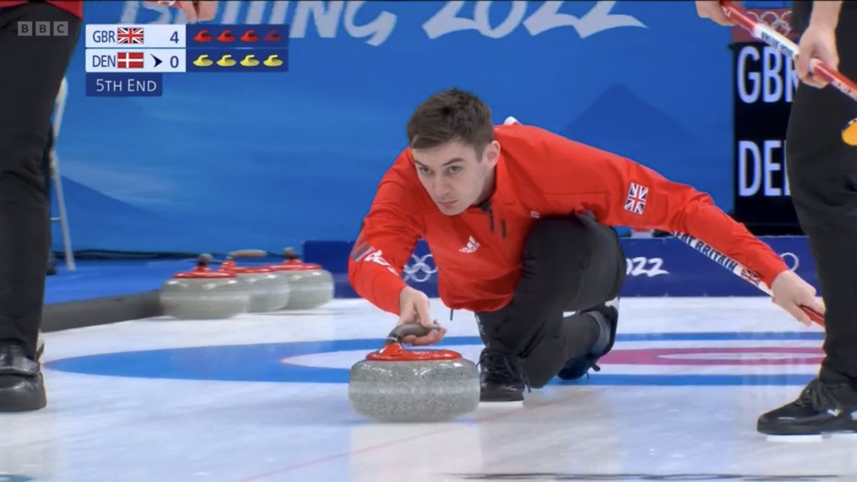 Is that George Russell doing the Curling? 😂 #F1 #Beijing2022