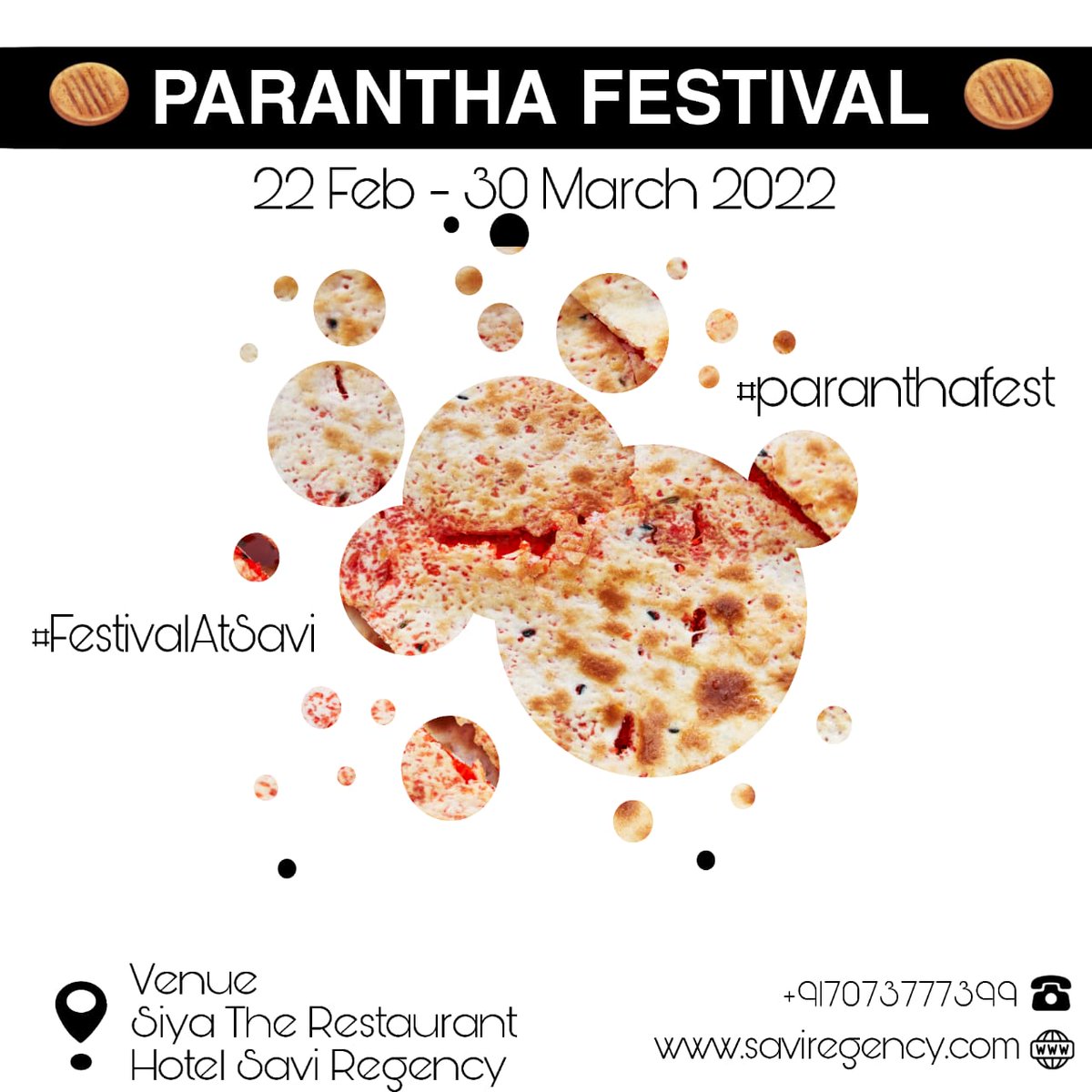 Challenges, Talks, competition and much more. Let celebrate the most favorite food of India - PARANTHA
#paranthafFest
#FestivalAtSavi
https://t.co/YjMBh9UKH6 https://t.co/nBsUQt1B8e