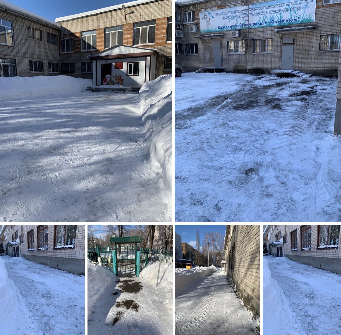Сегодня в<a href="/detsad358samara/">МБДОУ "Детский сад№358"г.о.Самара</a> проведена механизированная уборка территории сада от снега.