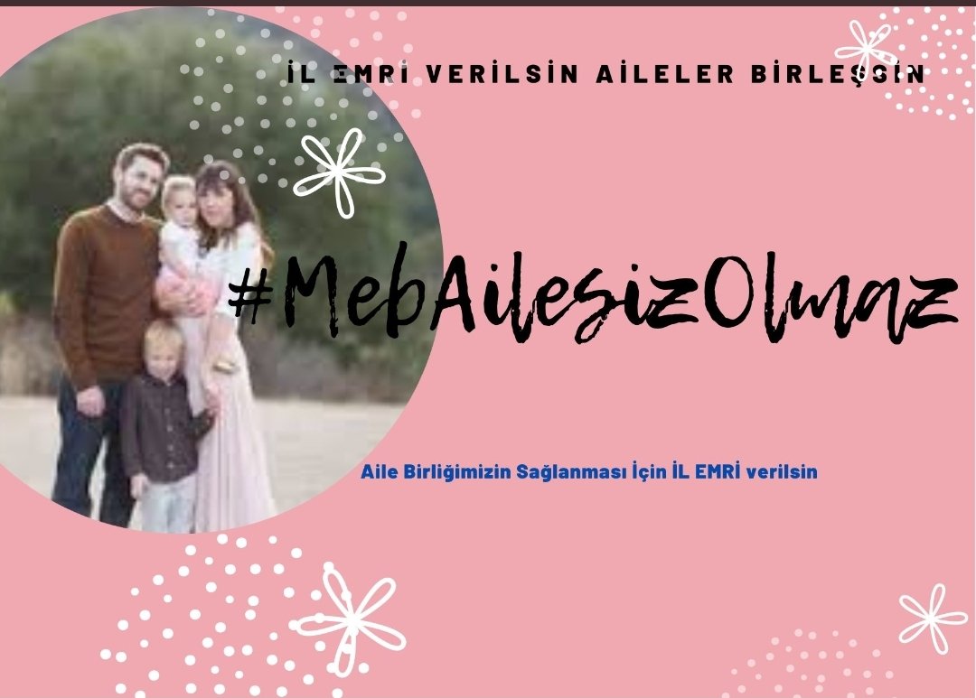 "Aile Birliği,Sağlık,Can Güvenliği”mazeretleri,kontenjan eksikliği nedeniyle karşılanamayan öğretmenlerimizin mağdur edilmemesi için İL/İLÇE EMRİ uygulaması talep ediyor,aile bütünlüğü ve sağlık problemlerine çözüm üretilmesi ve mağduriyetlerin giderilmesini bekliyoruz

<a href="/firatsad/">Fırat ŞAD</a>