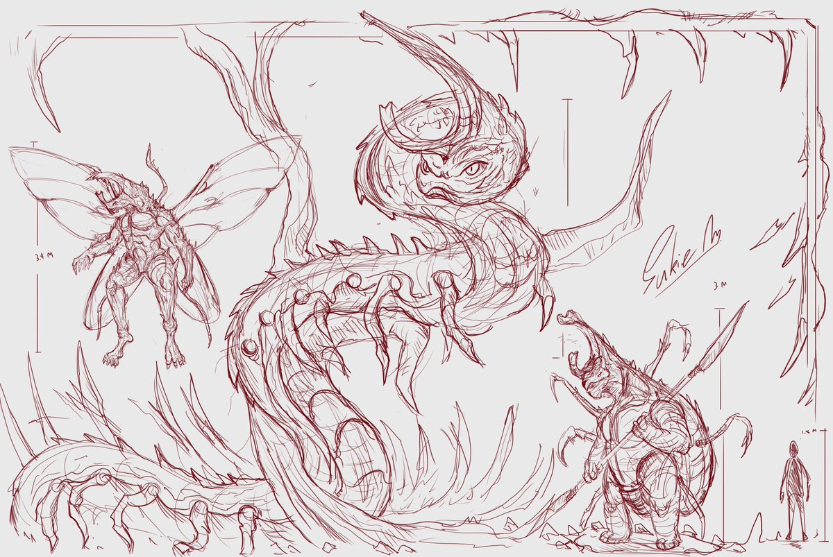 sukieman_nft's tweet photo. Sketch  compariso human :D 
#sketch #art #monsterdesign #Illustrations #nft #characterdesign  #scenedesign https://t.co/5GCmQD4Ksr