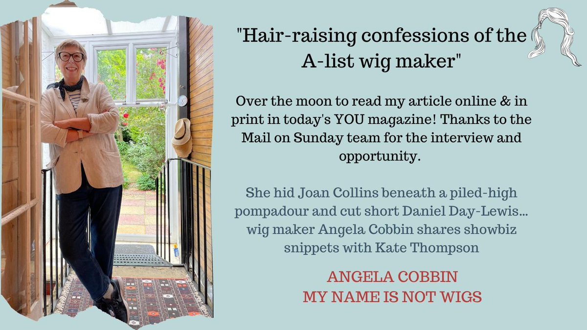 angela_cobbin's tweet photo. https://t.co/9ebVBHVOnp I am delighted with today’s feature in YOU magazine sharing stories from my memoir #MyNameIsNotWigs @SelfPublishBath @literallypr 💜 https://t.co/N0ua0Bf1RK