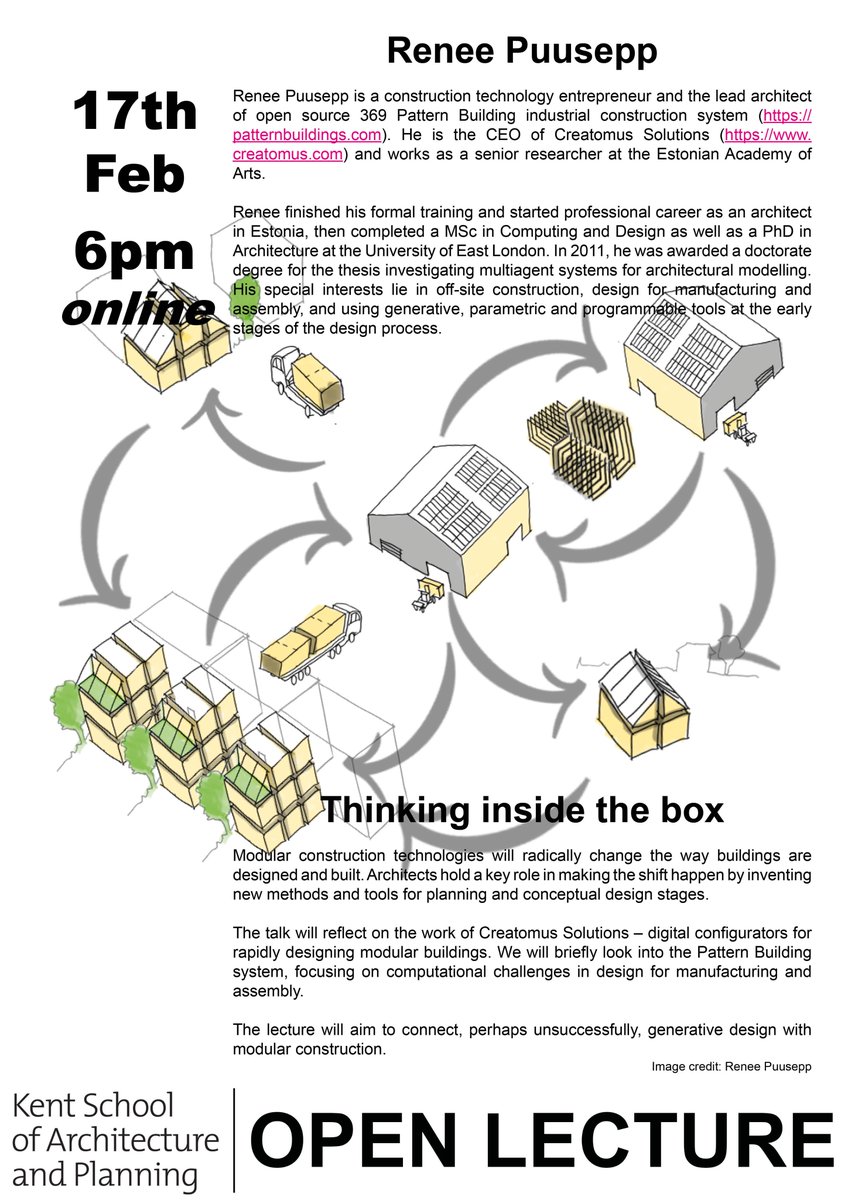 Renee Puusepp is our next speaker for <a href="/DARC_KSAP/">DARC</a> guest lecture series <a href="/KentArch/">Kent School of Architecture and Planning</a>