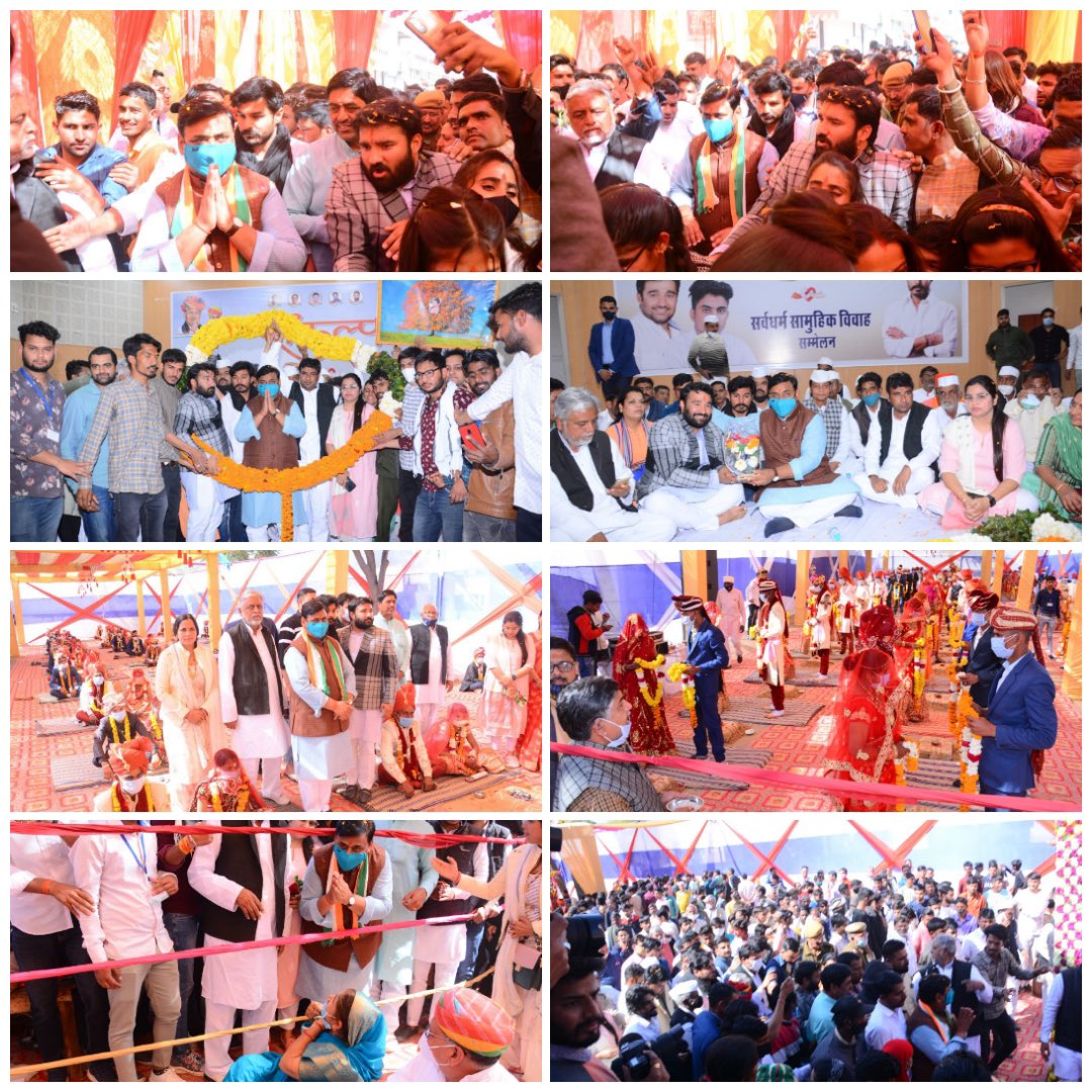 Govind Singh Dotasra (@govinddotasra) on Twitter photo समाज सेवा में समर्पित NSUI प्रदेश अध्यक्ष श्री <a href="/withabhinsui/">Office Of Abhishek Choudhary</a> द्वारा आज चूरू में आयोजित 103 कन्याओं के सर्वधर्म सामूहिक विवाह समारोह में शिरकत की एवं नवविवाहित जोड़ों को सुखद वैवाहिक जीवन की शुभकामनाएं दी। समाज सेवा में समर्पित NSUI प्रदेश अध्यक्ष श्री <a href="/withabhinsui/">Office Of Abhishek Choudhary</a> द्वारा आज चूरू में आयोजित 103 कन्याओं के सर्वधर्म सामूहिक विवाह समारोह में शिरकत की एवं नवविवाहित जोड़ों को सुखद वैवाहिक जीवन की शुभकामनाएं दी।