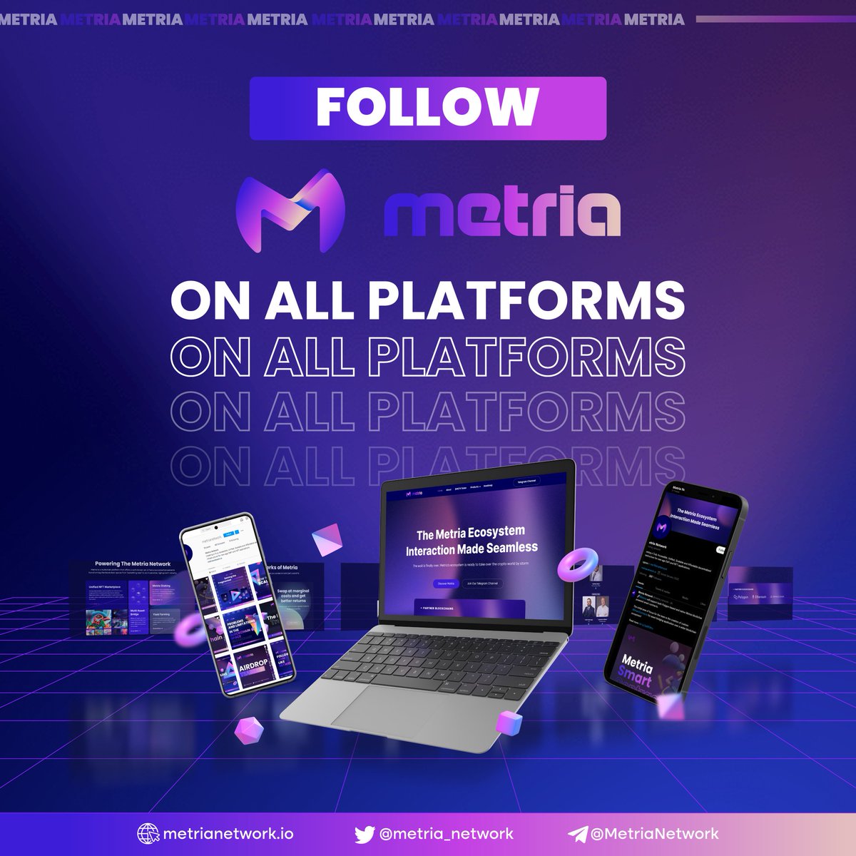 metria_network's tweet photo. 🚀#Metria's biggest events are coming in no time! Join us and be part of this growing community today!

Website: https://t.co/A3SUqxsNHt
Telegram: https://t.co/ZfJSoXBwYd
Discord: https://t.co/9EE2nRG1ya
Instagram: https://t.co/axvDVL721m
LinkedIn: https://t.co/S2UmjBr1uv https://t.co/zhXWF3vjkj