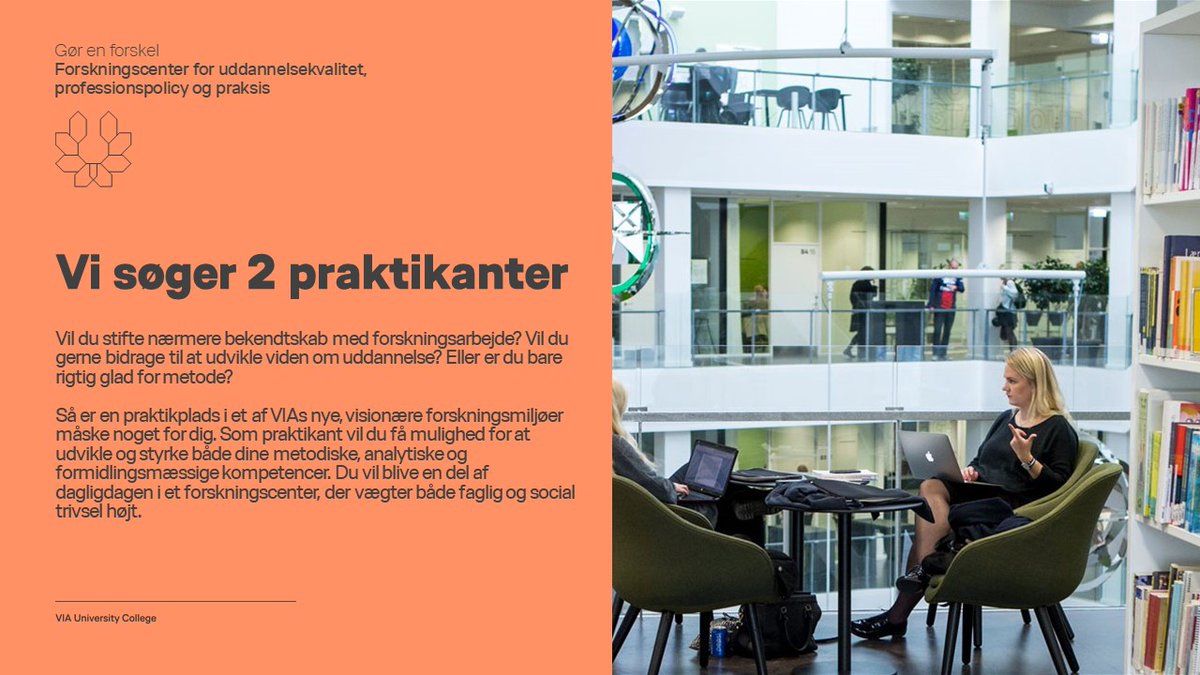 SÅ ER DET NU! Skynd dig til tasterne og send os din ansøgning. Se det fulde opslag her 👉bit.ly/3gHb4zN #praktikant <a href="/VIAuniversity/">VIA University College</a>