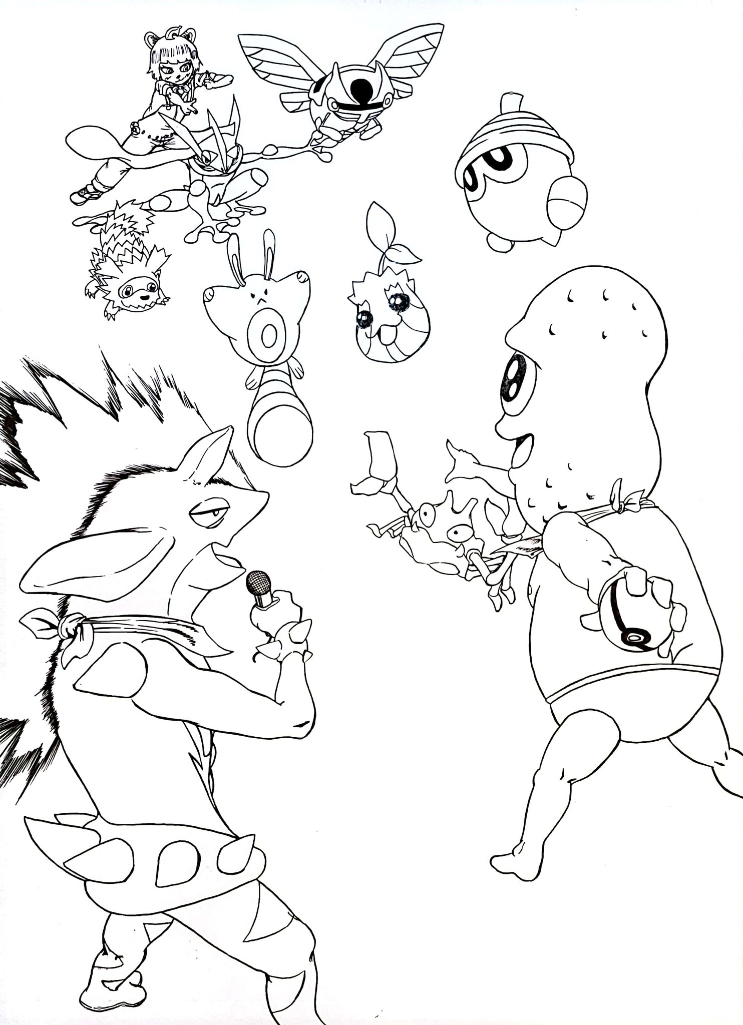 ほのぼのピーナッツくん ポケモン対戦するピーナッツくんとぽんぽこさん オシャレになりたいピーナッツくん ぽこあーと ポケモンイラスト T Co Uc494nuggl Twitter