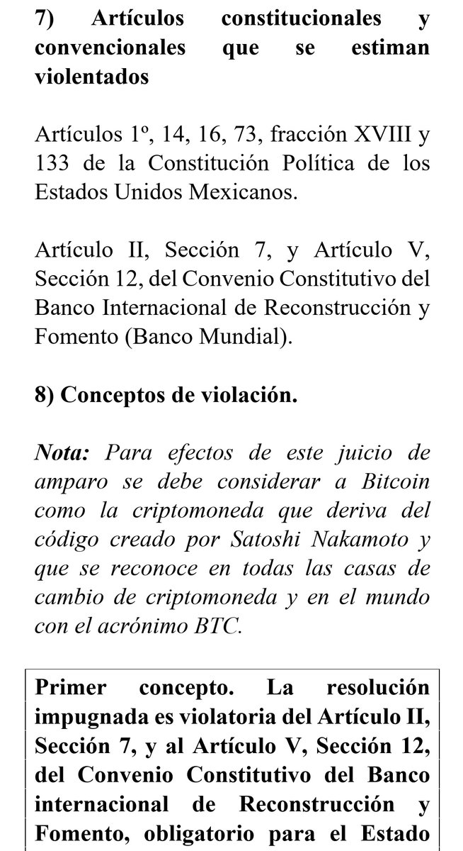 bitcoinlawyers's tweet image. Parte del amparo en el que peleamos que el #Bitcoin (BTC) sea reconocido como divisa y no como activo virtual/criptomoneda. 

Estamos a la espera de sentencia.