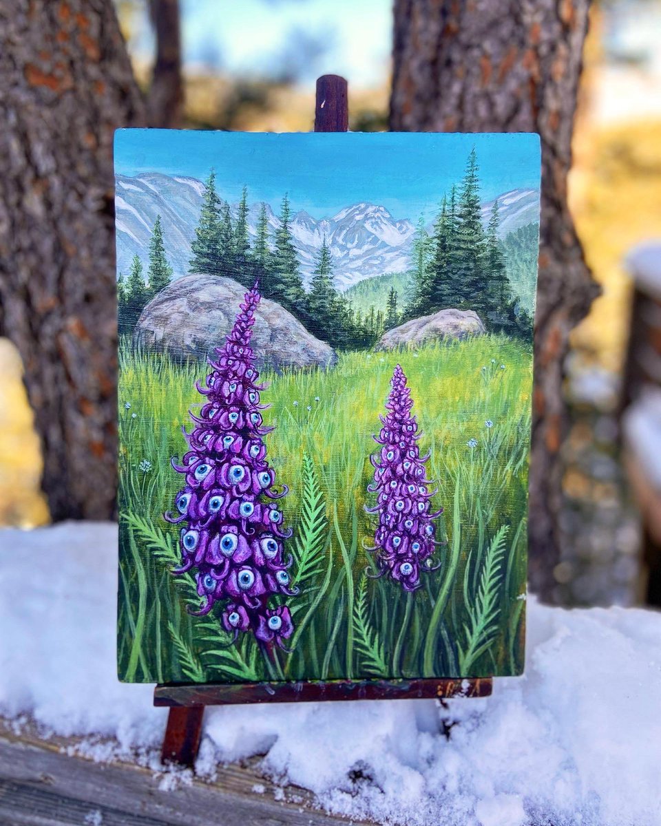 New painting “Waking Orchids” 💜 Enjoy! #psychedelicart #coloradoart