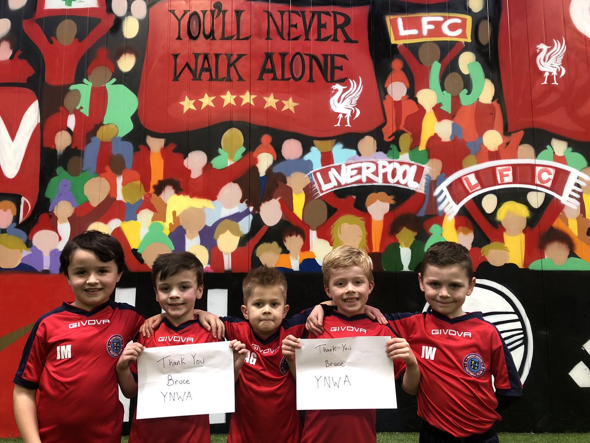 NomadBuccaneers's tweet photo. Thank you Bruce 💙💜 Buccs back on form today 🤩 great game 5-5 v Poulton Vics Monaco ⚽️⚽️⚽️⚽️⚽️ RIP &amp; Thanks you to one of our clubs founders,Chairman and President Bruce Munnerley YNWA https://t.co/9s11HmSpis