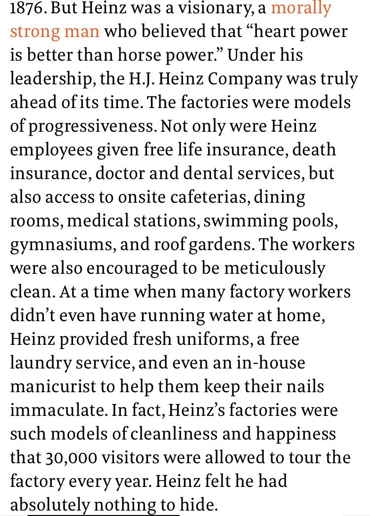 __femb0t's tweet photo. -___- Cannot think of a single modern company that comes even close to meeting this workplace standard Heinz himself set in 1876 https://t.co/3CyY6CInxo
