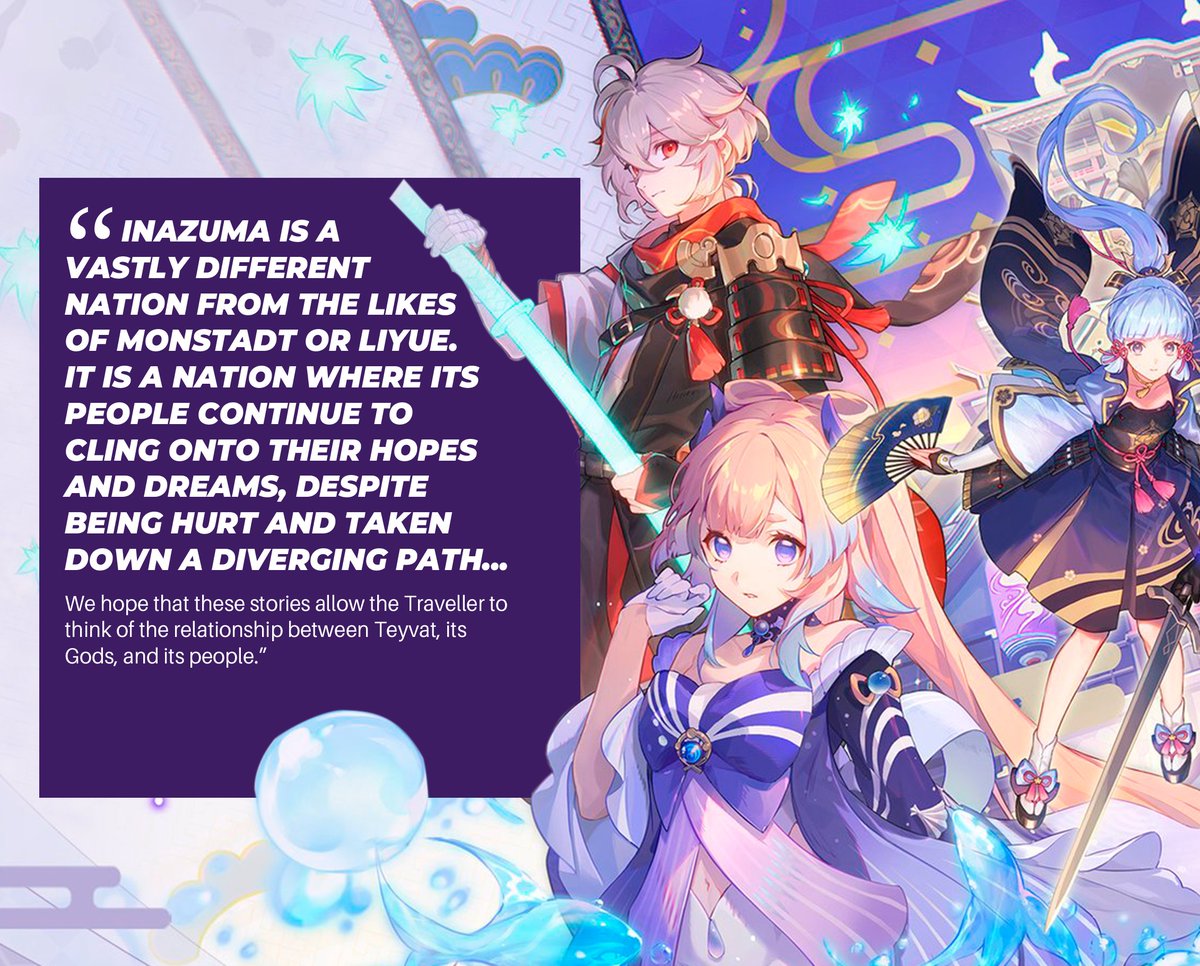 WangshengFP's tweet photo. Fresh off the (TL) presses, it's yet another translated Genshin Dev Q&amp;A from our Lore and TL Teams! 

Pass the Eternity until Raiden's rerun by reading all about her design, Inazuma's development, and Genshin's one-year anniversary in the link below!

https://t.co/8xdata25nB https://t.co/dCQeuDkdfS