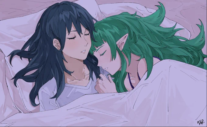 Byleth and Sothis as roommates 