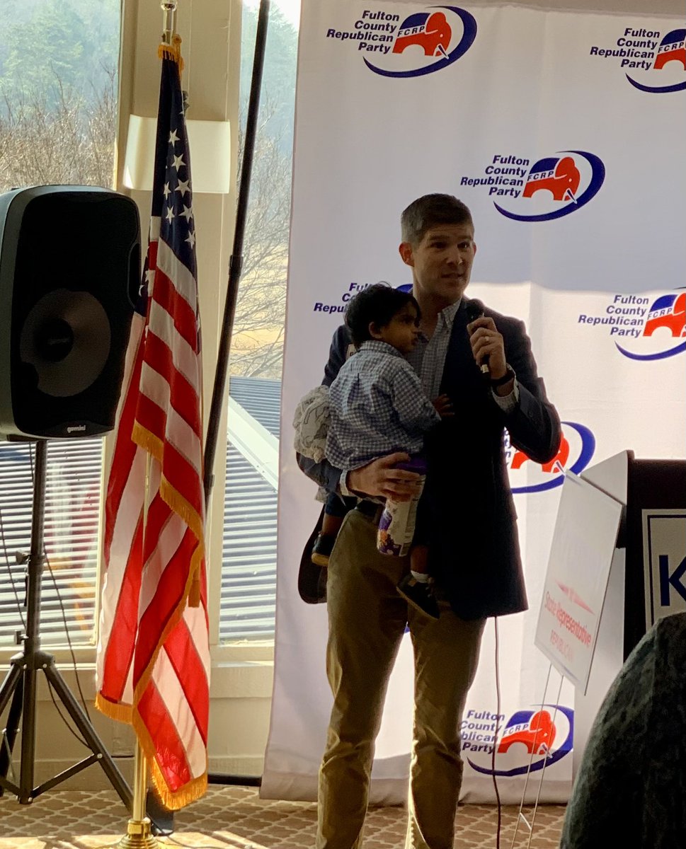 GatewoodforGA's tweet photo. Thank you to the @FultonGOP for allowing me to address the membership yesterday morning. It was Percy Naveen’s first stump speech and he crushed it! https://t.co/3KKk7peCov